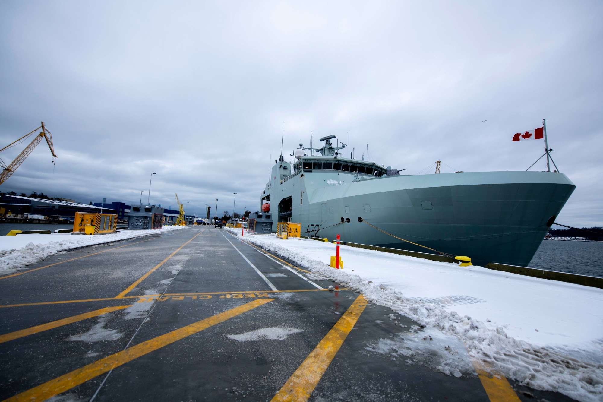 A reconstructed jetty for the Canadian Forces Base Esquimalt in Victoria, British Columbia. Photo: Canadian Department of Defence