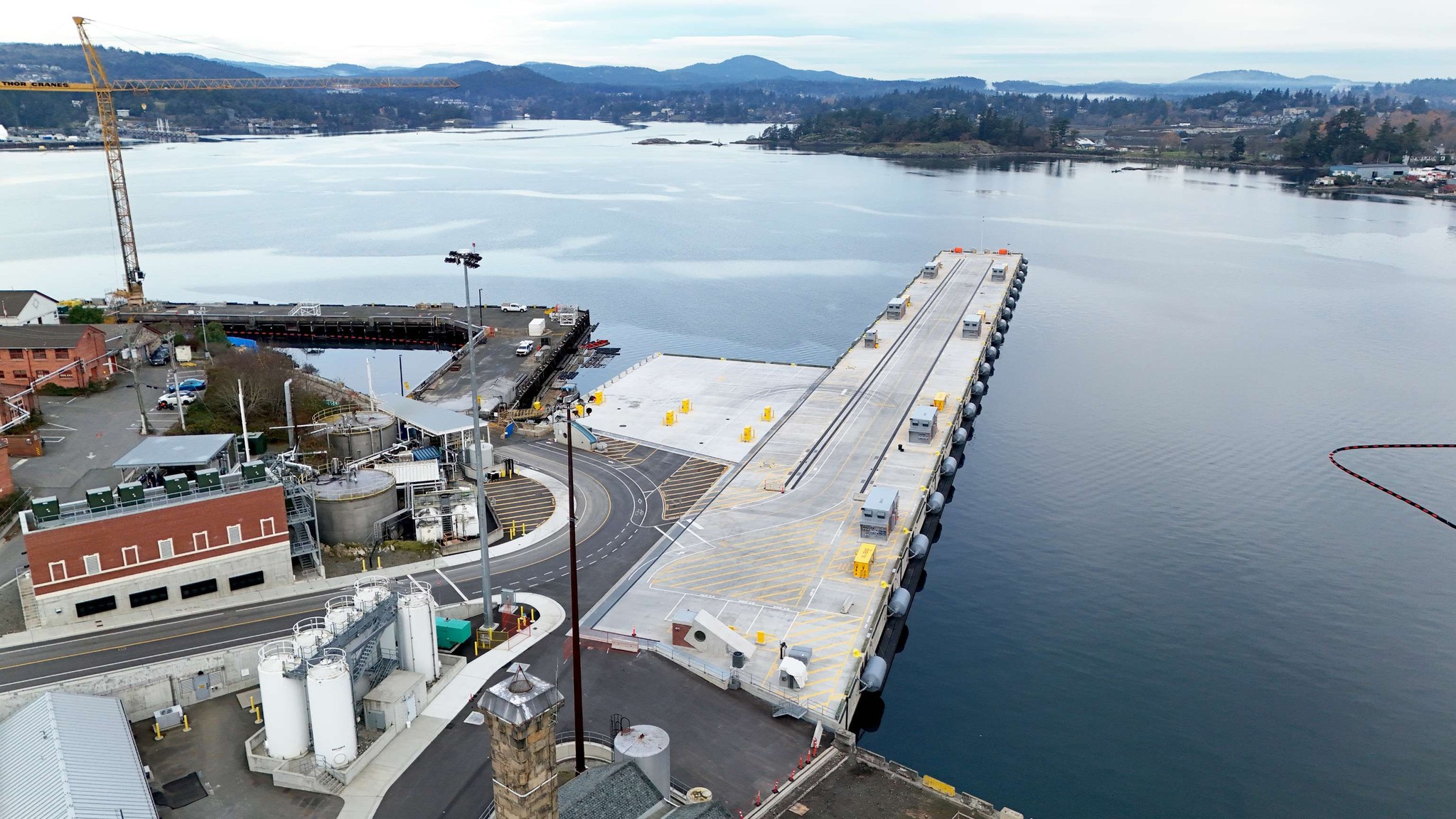 A reconstructed jetty for the Canadian Forces Base Esquimalt in Victoria, British Columbia