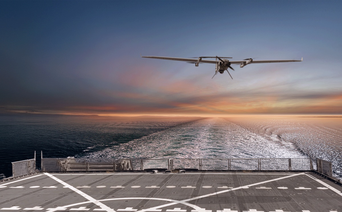AeroVironment Jump 20-X UAS flying above water