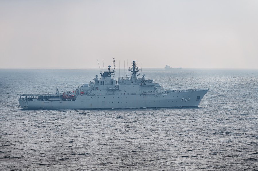 Sweden's HMS Carlskrona patrol vessel in the Baltic Sea.