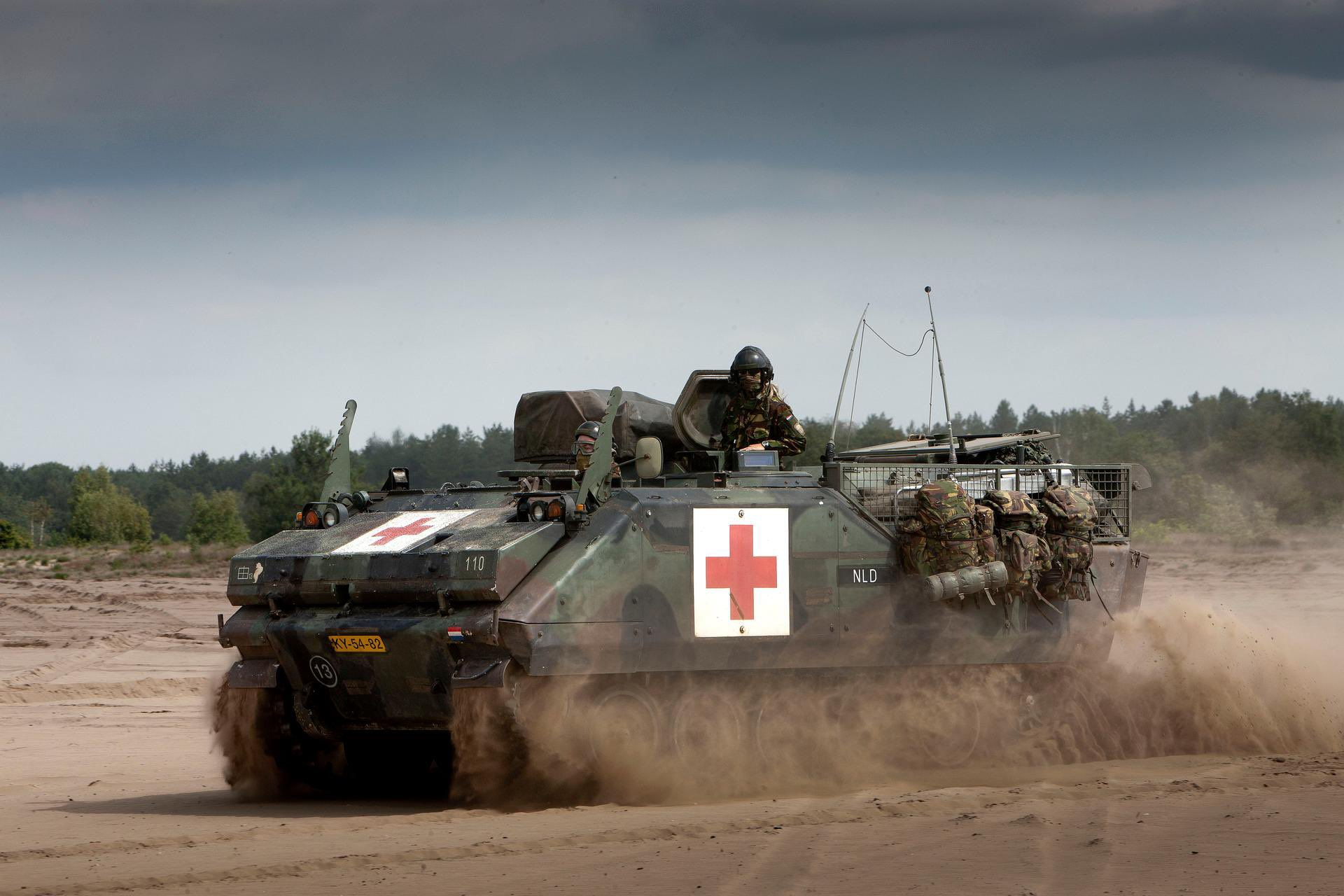 The YPR armored vehicle in medical variant