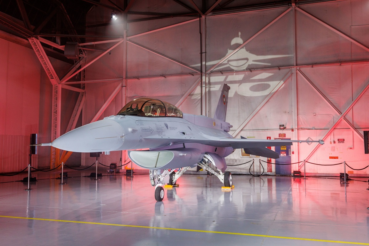 Bulgaria's F-16 Block 70 displayed during Lockheed Martin's delivery ceremony