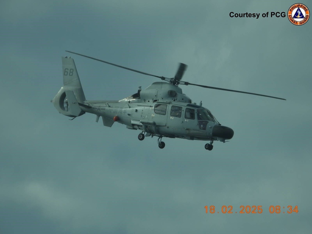 A People's Liberation Army Navy helicopter, identified by tail number 68, performed dangerous flight maneuvers towards the Philippine Bureau of Fisheries and Aquatic Resources aircraft