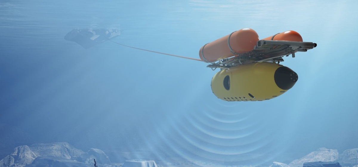 Patria's SONAC ACS floating underwater