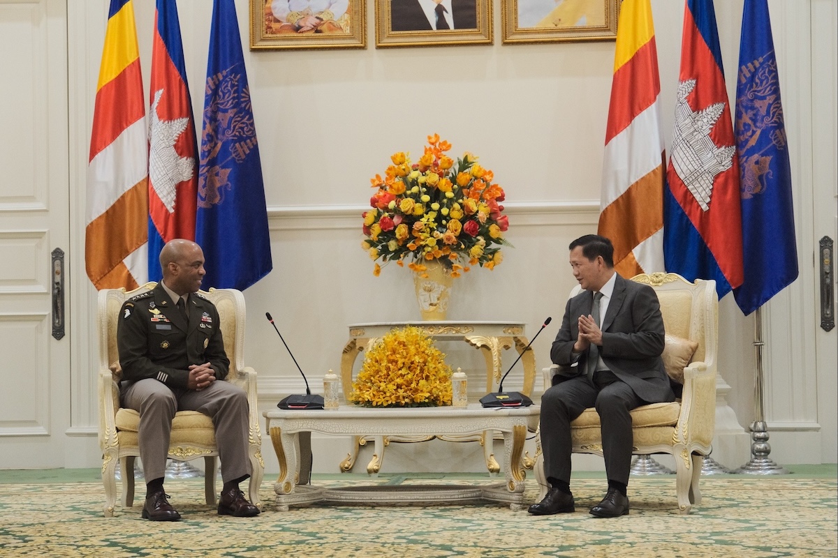 General Ronald P. Clark, Commanding General of the U.S. Army Pacific, held constructive meetings with Cambodian Prime Minister Hun Manet and top military leadership during a visit to Phnom Penh on February 24, 2025. Officials of both nations expressed their support for ongoing dialogue regarding these matters.