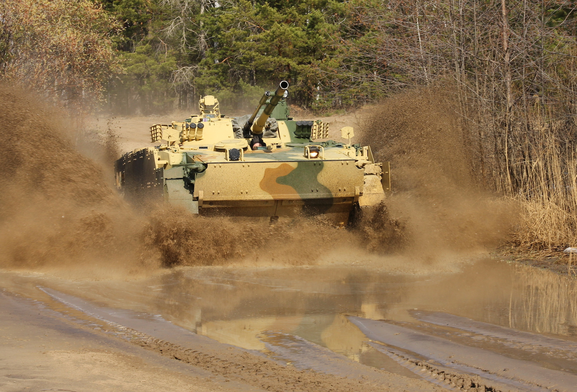 A Russian Armed Forces BMP-3 infantry fighting vehicle
