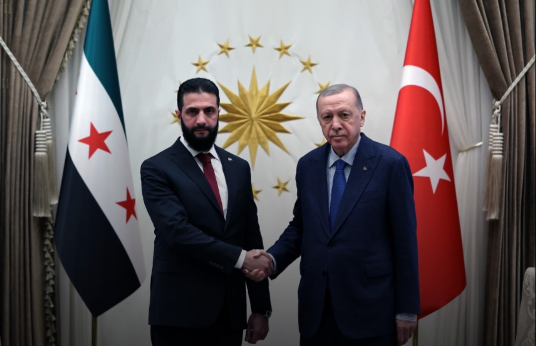 Turkish President Recep Tayyip Erdoğan met with Interim President Ahmad Al-Sharaa of the Syrian Arab Republic.