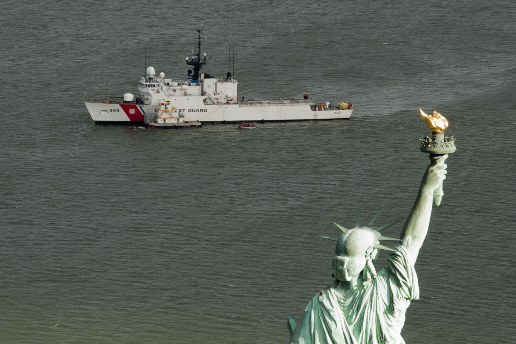Coast Guard Cutter Spencer takes on supplies in New York Harbor, Nov. 3, 2012. The Spencer is homeported in Boston with a compliment of approximately 100 crewmembers. U.S. Coast Guard photo by Petty Officer 2nd Class Stephen Lehmann.