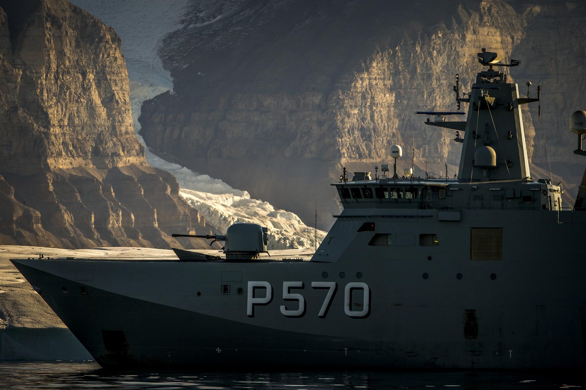 The lead Knud Rasmussen-class offshore patrol vessel (P570). Photo: Danish Armed Forces