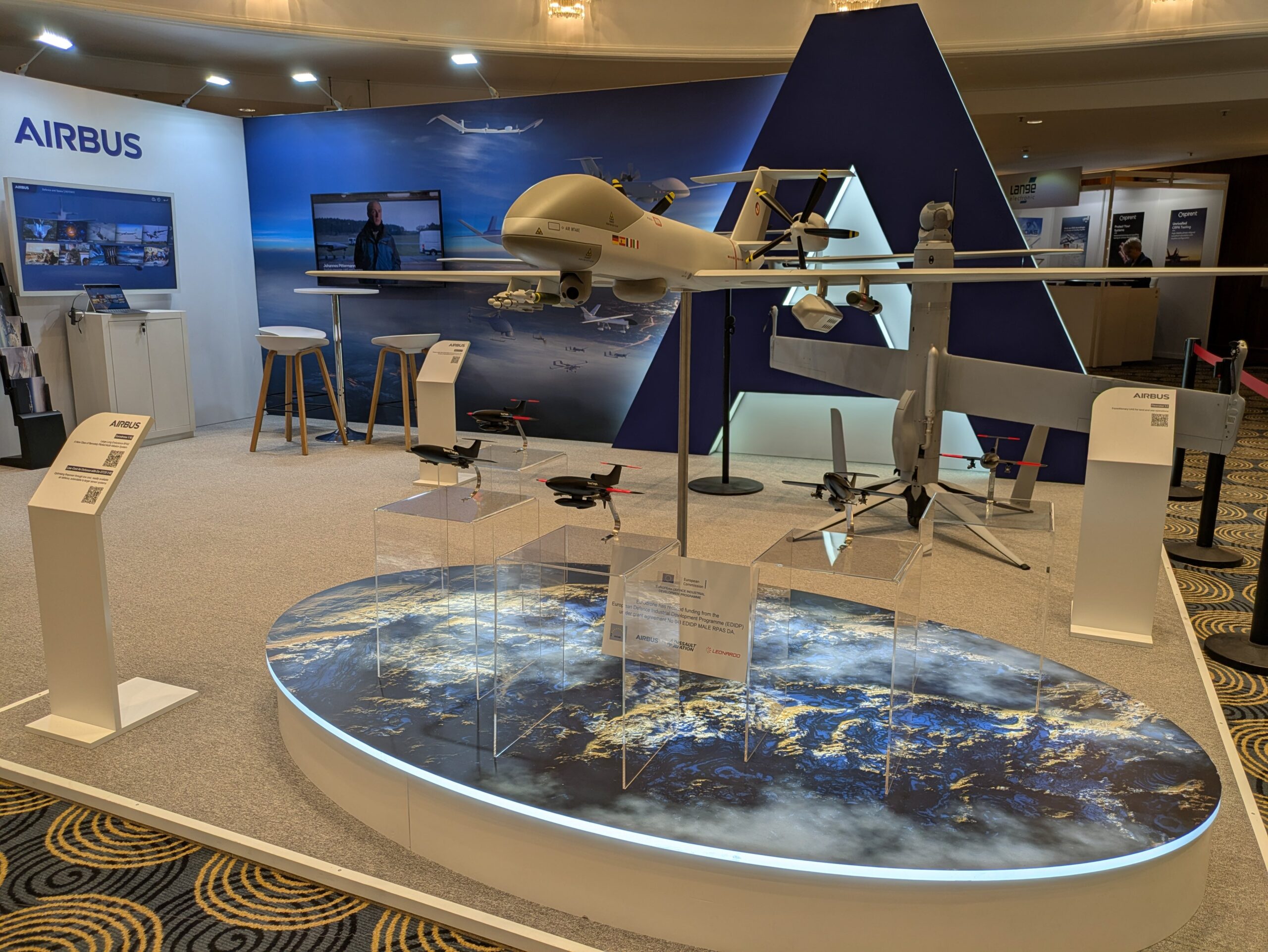 Airbus showcases its LOAD counter-drone drone in a trade show in Germany