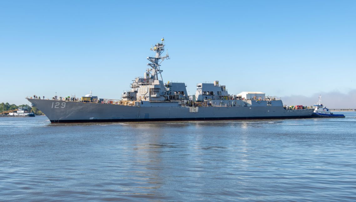 DDG 129 on water