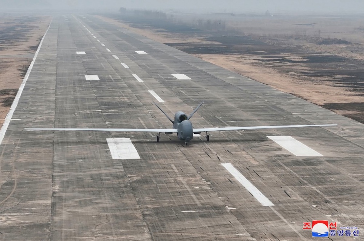 North Korean kamikaze drone about to take off