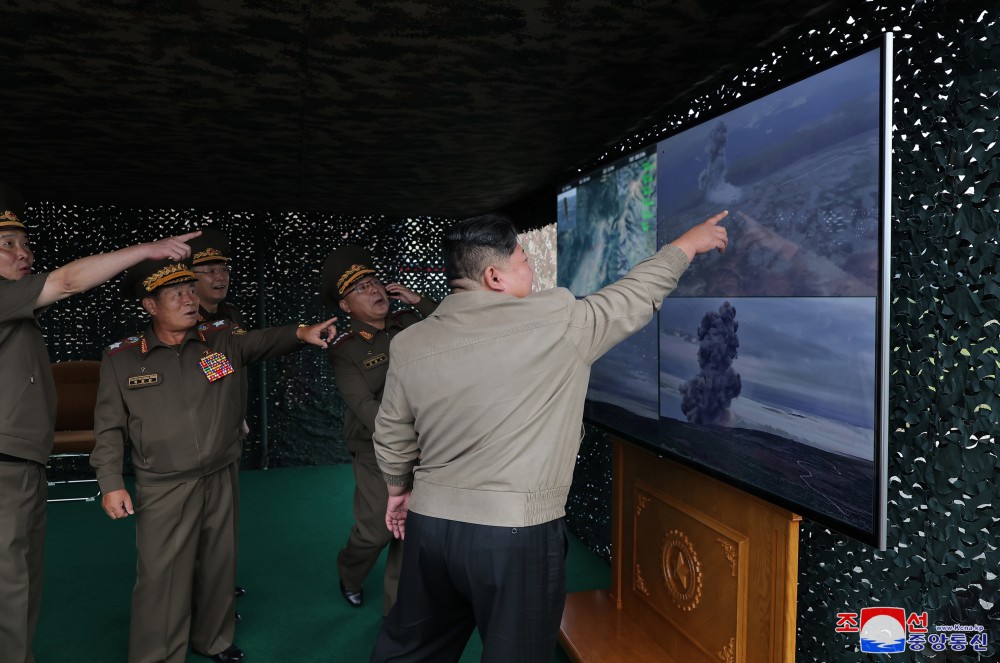 North Korean Supreme Leader Kim Jong-Un during a live-fire missile test. Photo: Korean Central News Agency (KCNA)