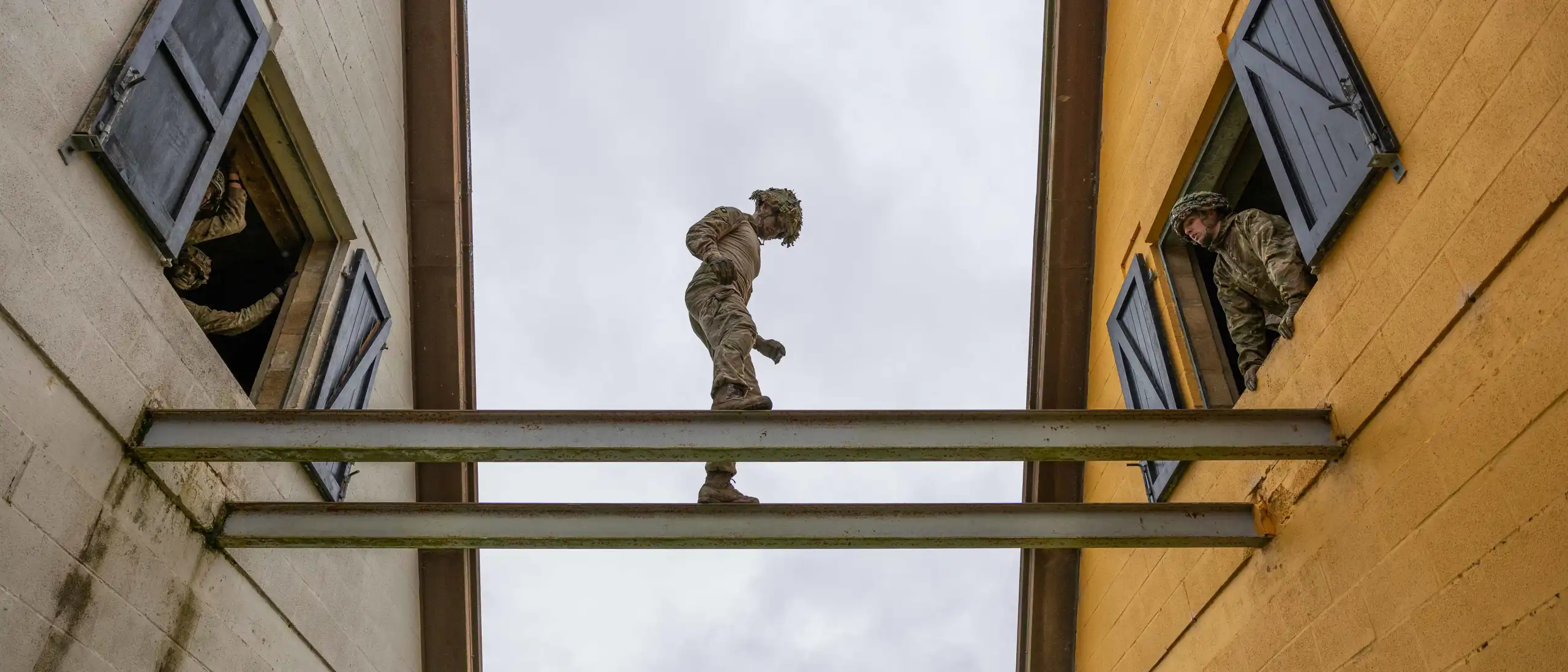 Soldiers at an urban warfare training in Wiltshire, England. Photo: British Army