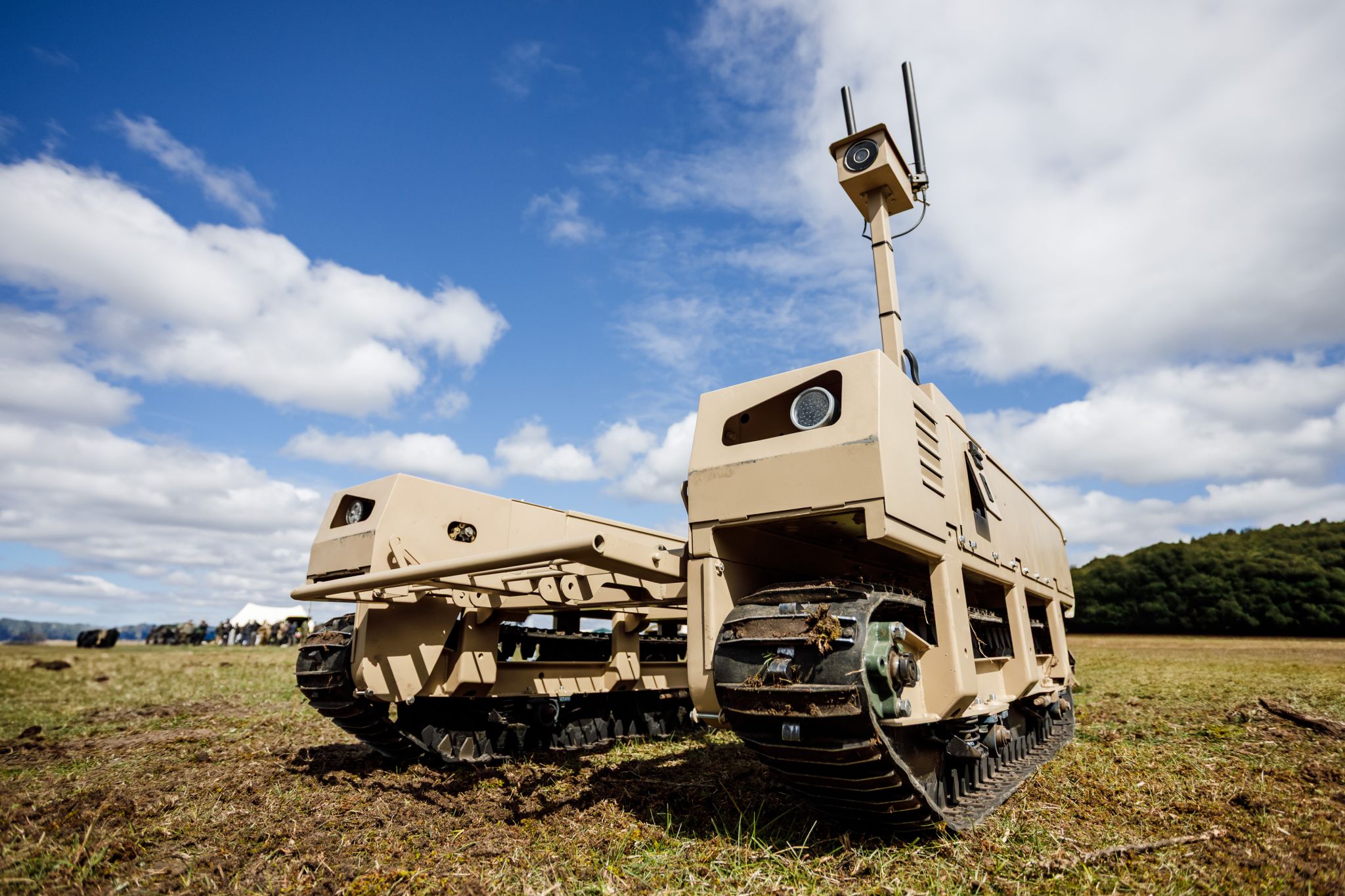 Ground drone test in Ukraine.