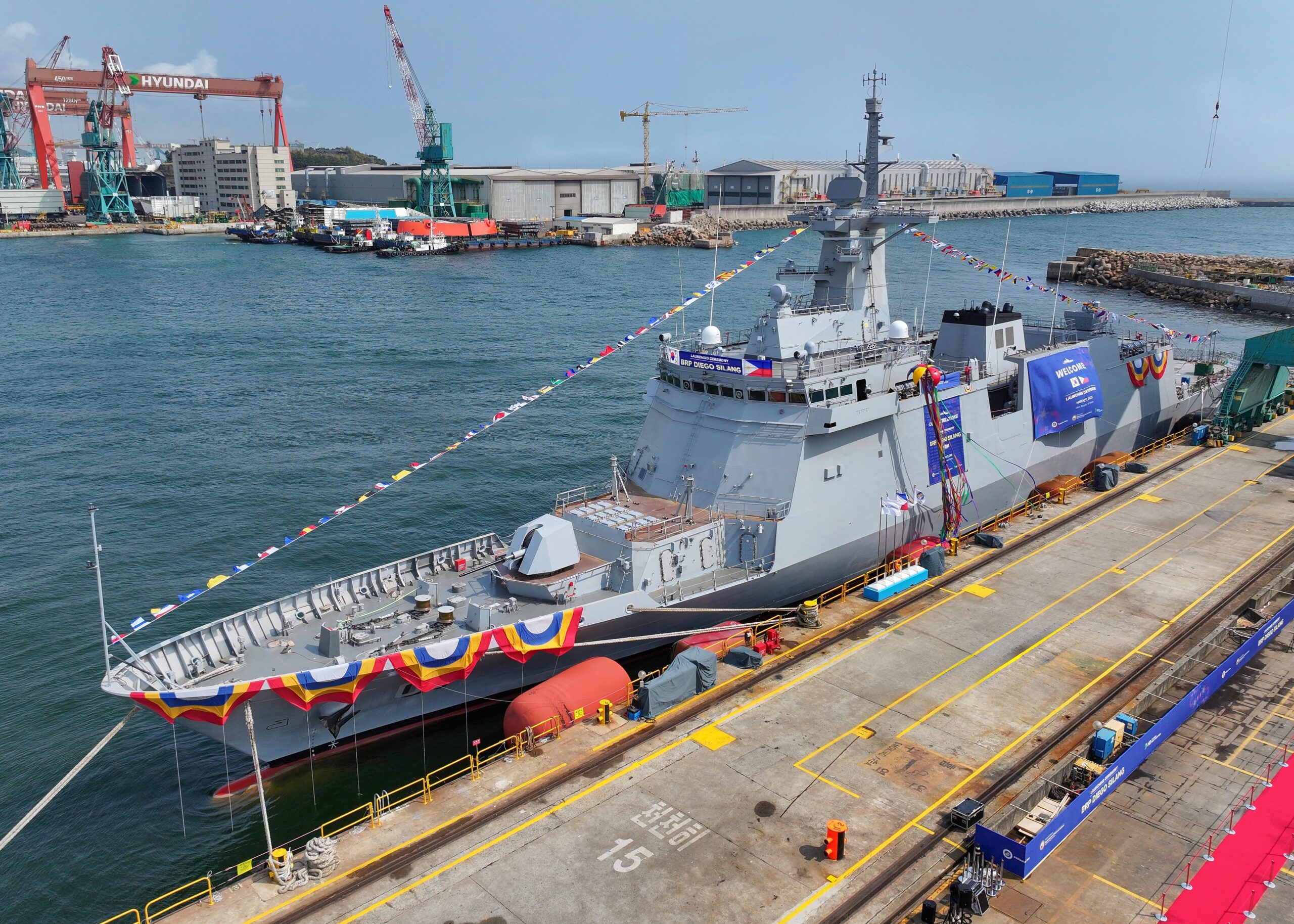 BRP Diego Silang (FFG-07), a Miguel Malvar-class guided-missile corvette. Photo: Hyundai Heavy Industries/Philippine News Agency
