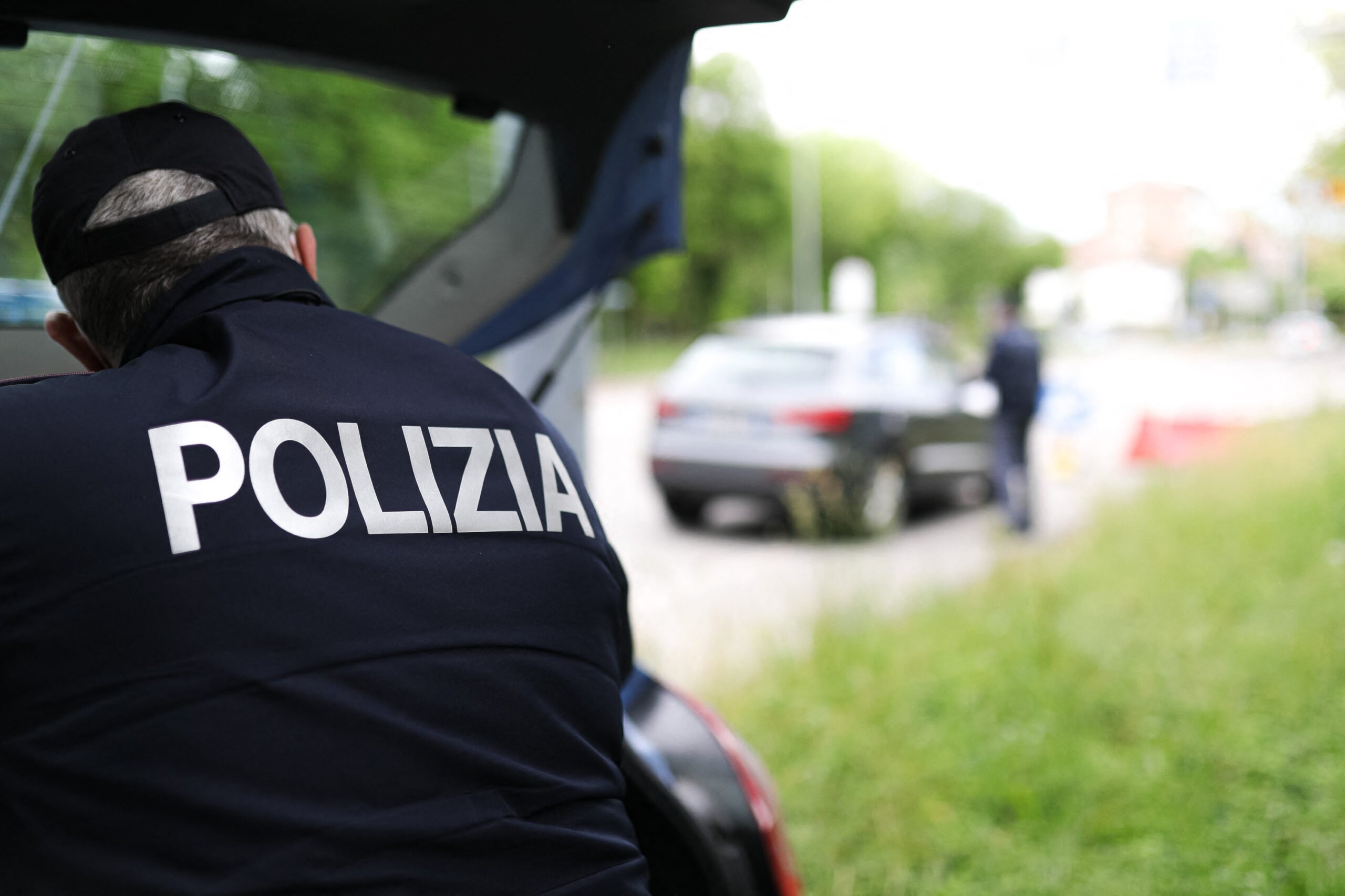 Police checkpoint during COVID-19 pandemic in Italy on April 28, 2020 in Carpi, Italy. (Photo by Emmanuele Ciancaglini/NurPhoto) (Photo by Emmanuele Ciancaglini / NurPhoto / NurPhoto via AFP)