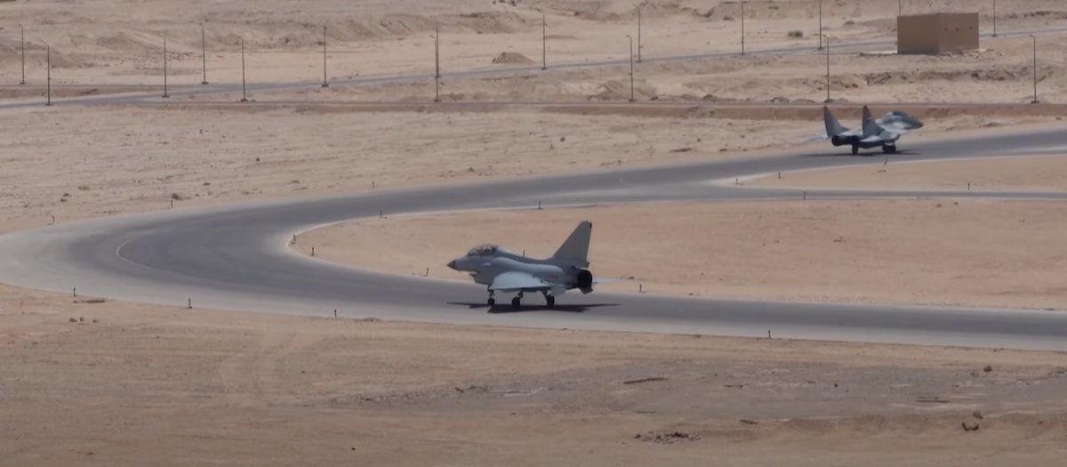 Screenshot of aircraft during China and Egypt's 