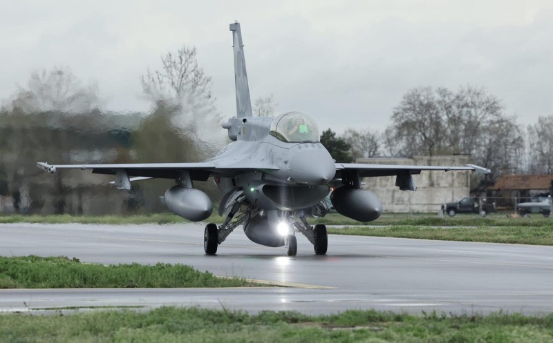 Bulgarian Air Force's first F-16 Viper combat aircraft