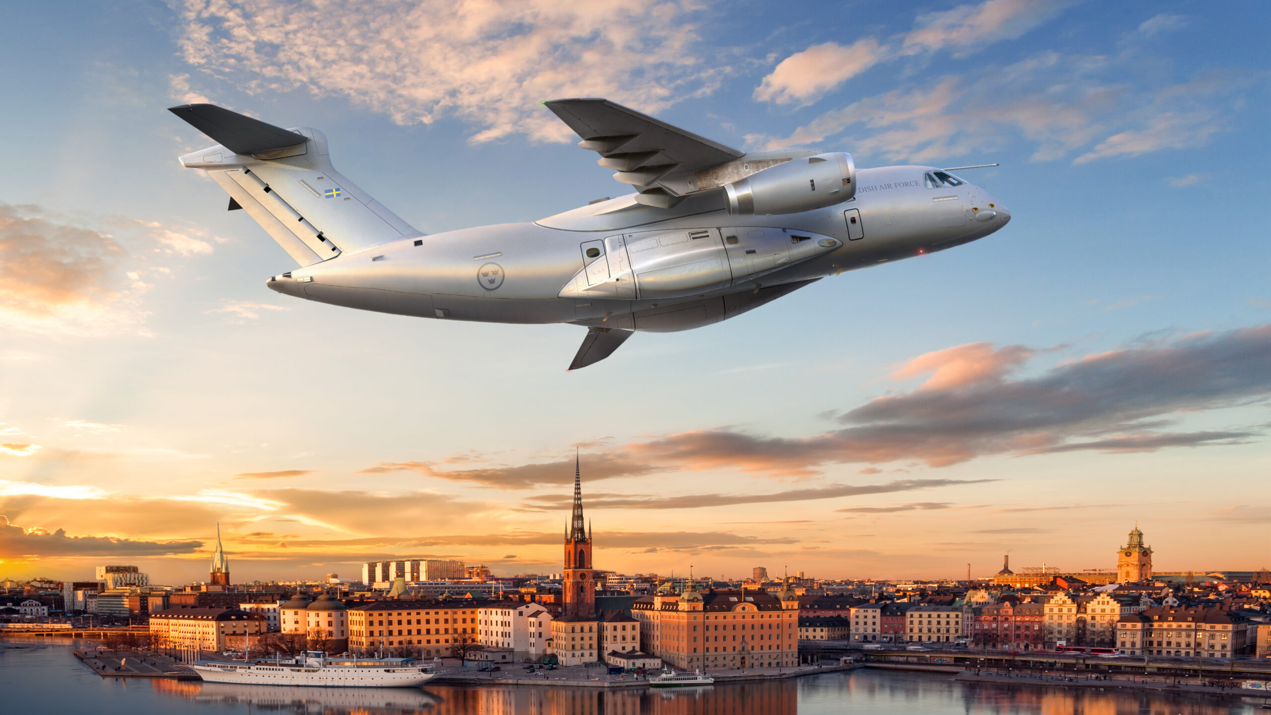 Concept of the Royal Swedish Air Force's Embraer C-390 Millennium transport aircraft