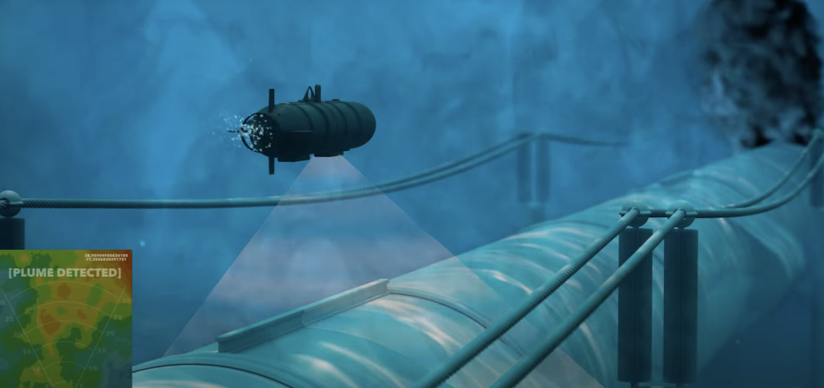Illustration of a Sea Dart uncrewed underwater vessel