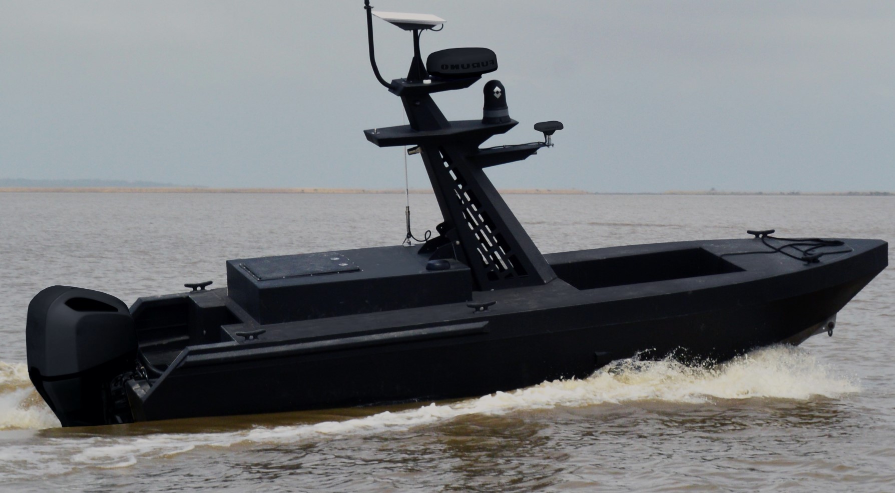 Metal Shark’s new High Speed Maneuverable Unmanned Surface Vessel (HSMUSV).
