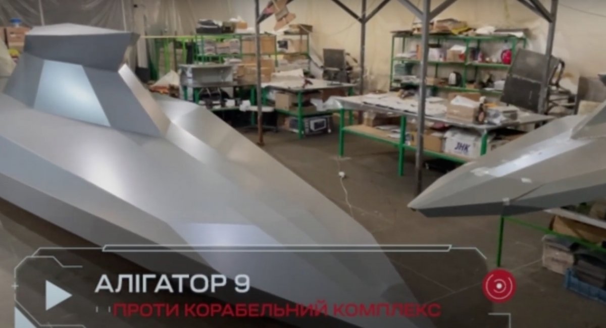 Video screenshot of Ukraine's Alligator 9 uncrewed surface vehicle