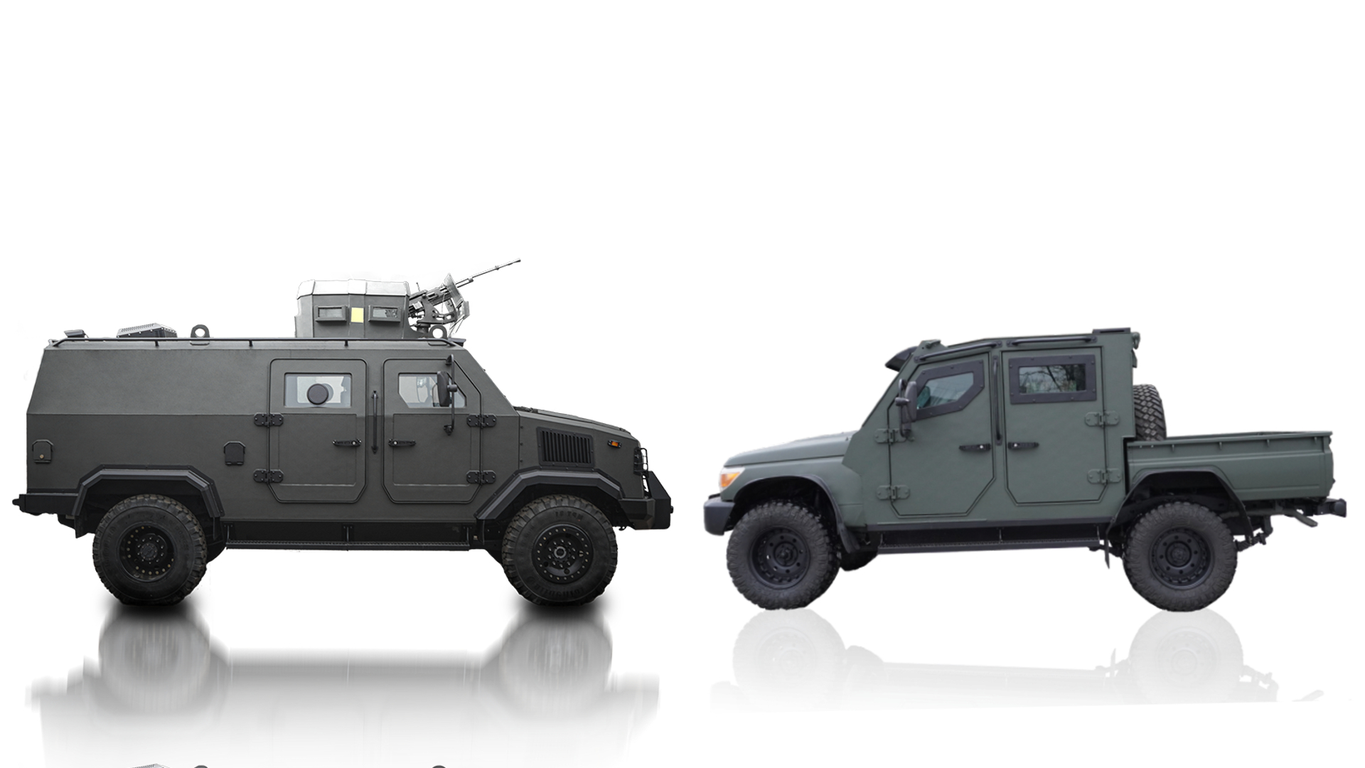 The Kozak and Djura armored vehicles. Photo: Practika