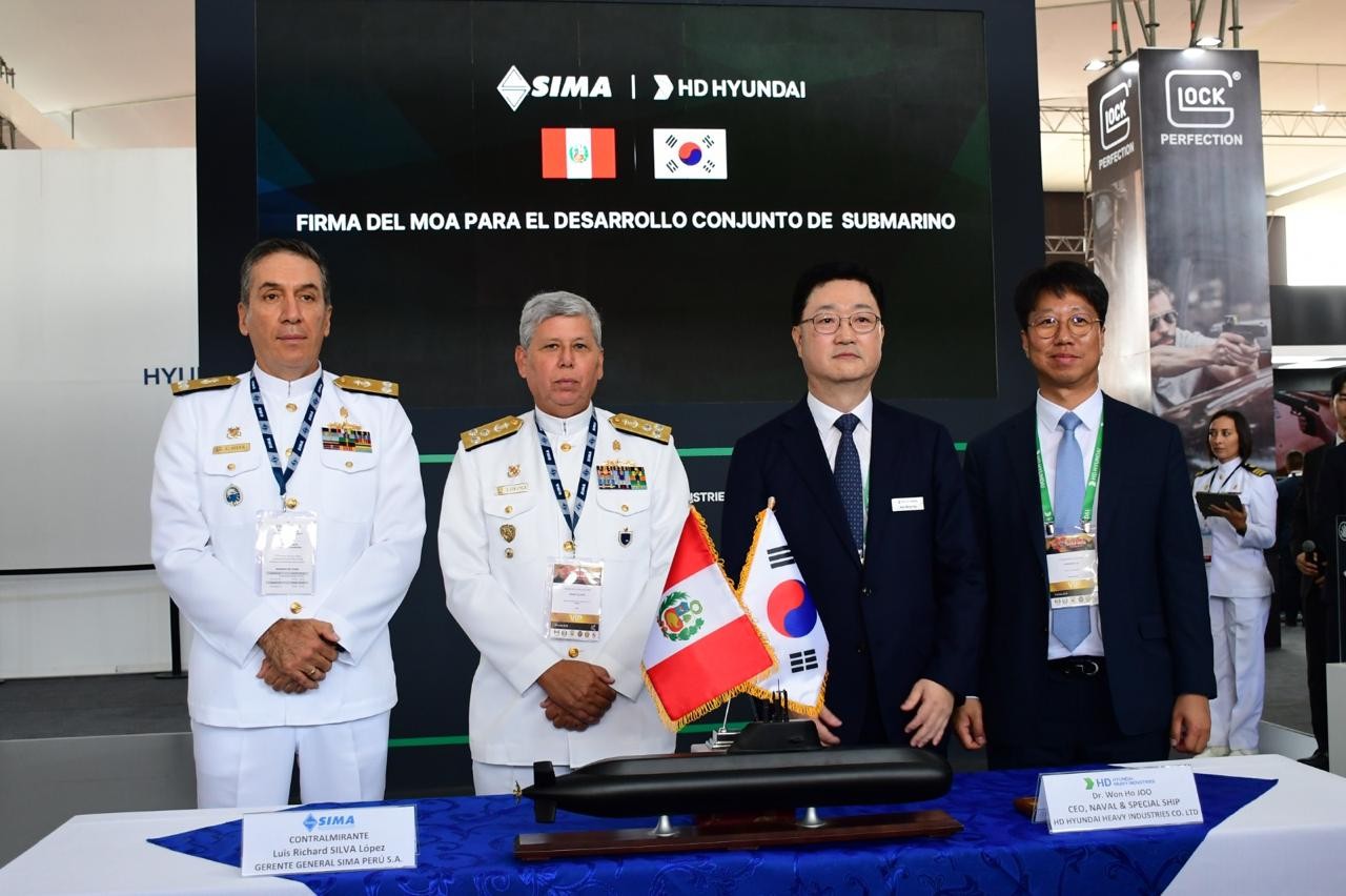 HD Hyundai Heavy Industries sign submarine deal with Peru.