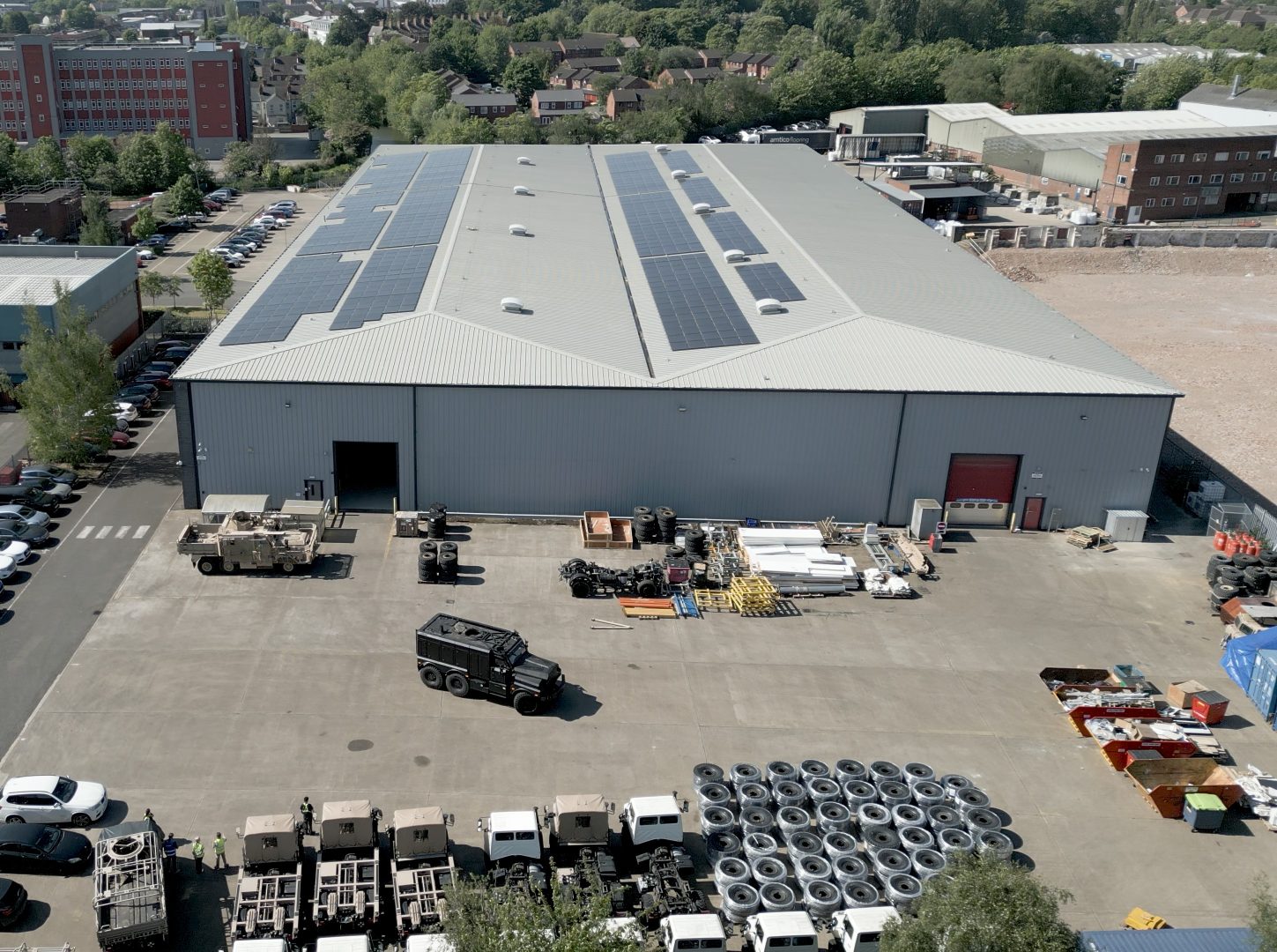 NP Aerospace's new vehicle armor center in Coventry.