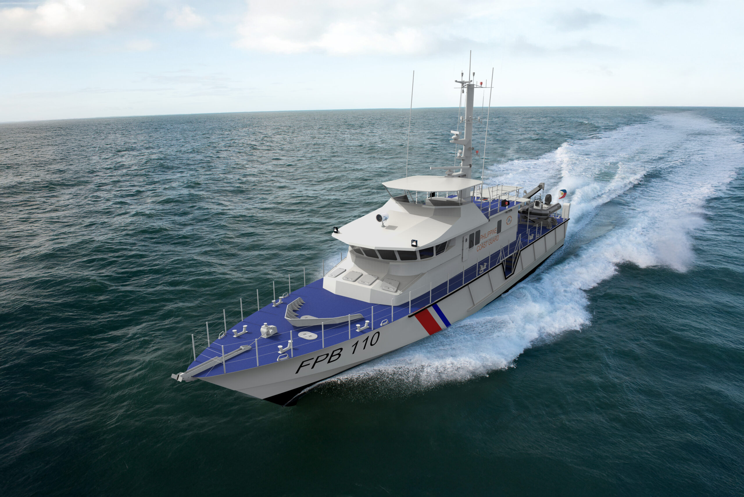 Rendering of Philippine Coast Guard's Fast Patrol Boat (FPB) 110