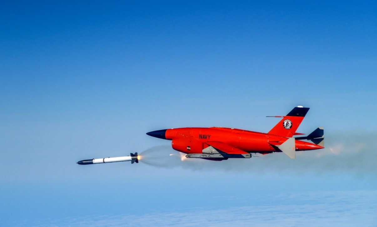 Solid Fuel Integral Rocket Ramjet (SFIRR) launched from a BQM-34 unmanned vehicle.