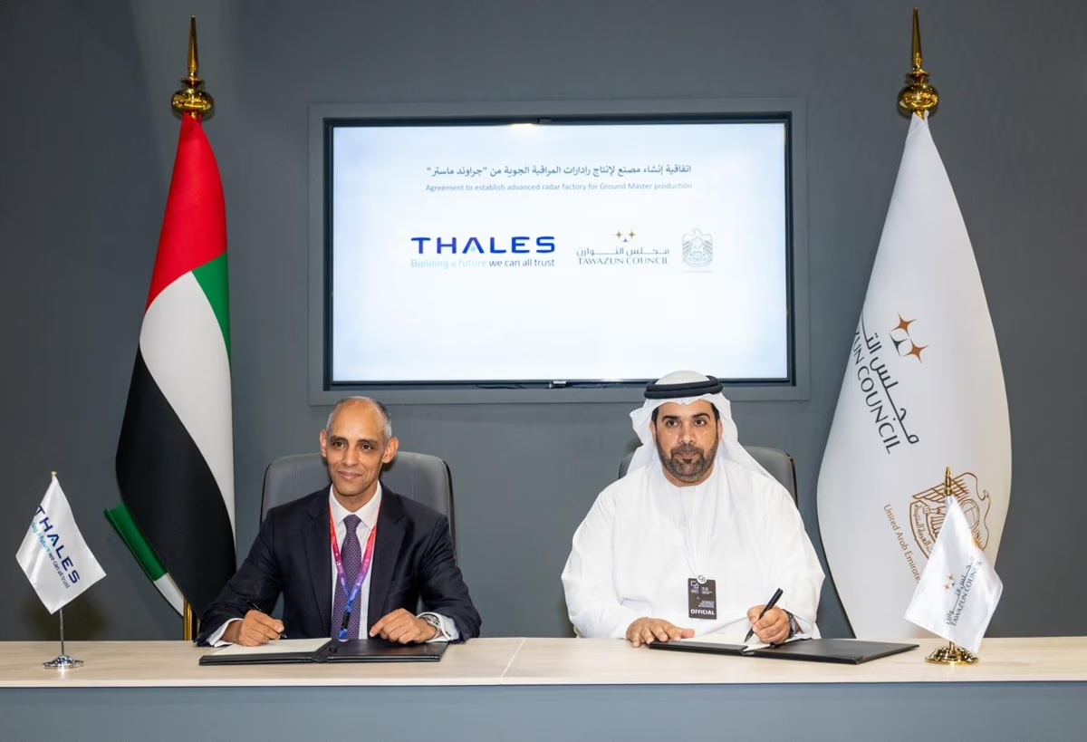 Representatives from Thales and Tawazun Council sign deal to produce Ground Master radars in UAE