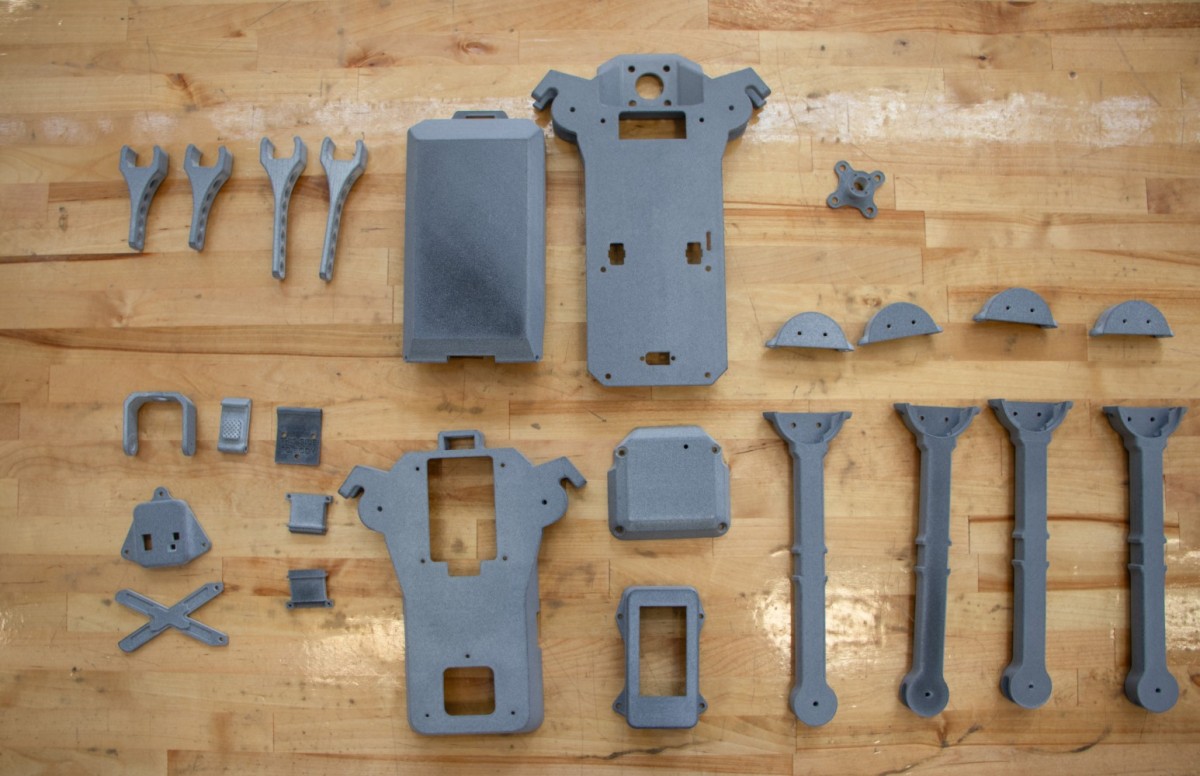 3D printed drone's components.
