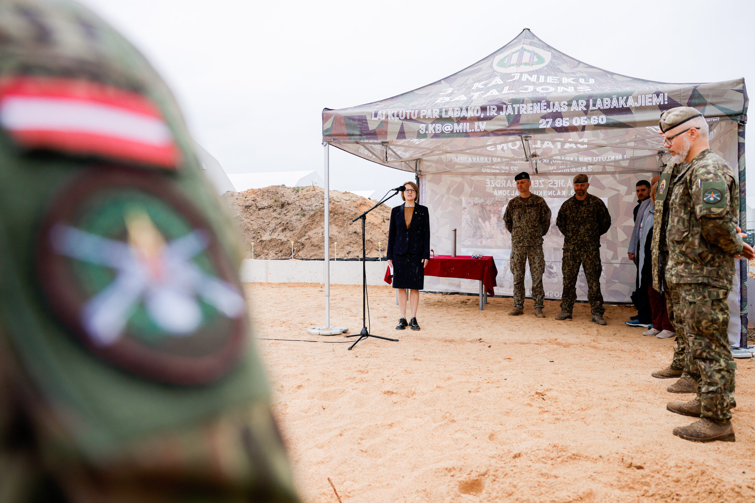 The National Armed Forces begin construction of the fifth barracks at the military base 
