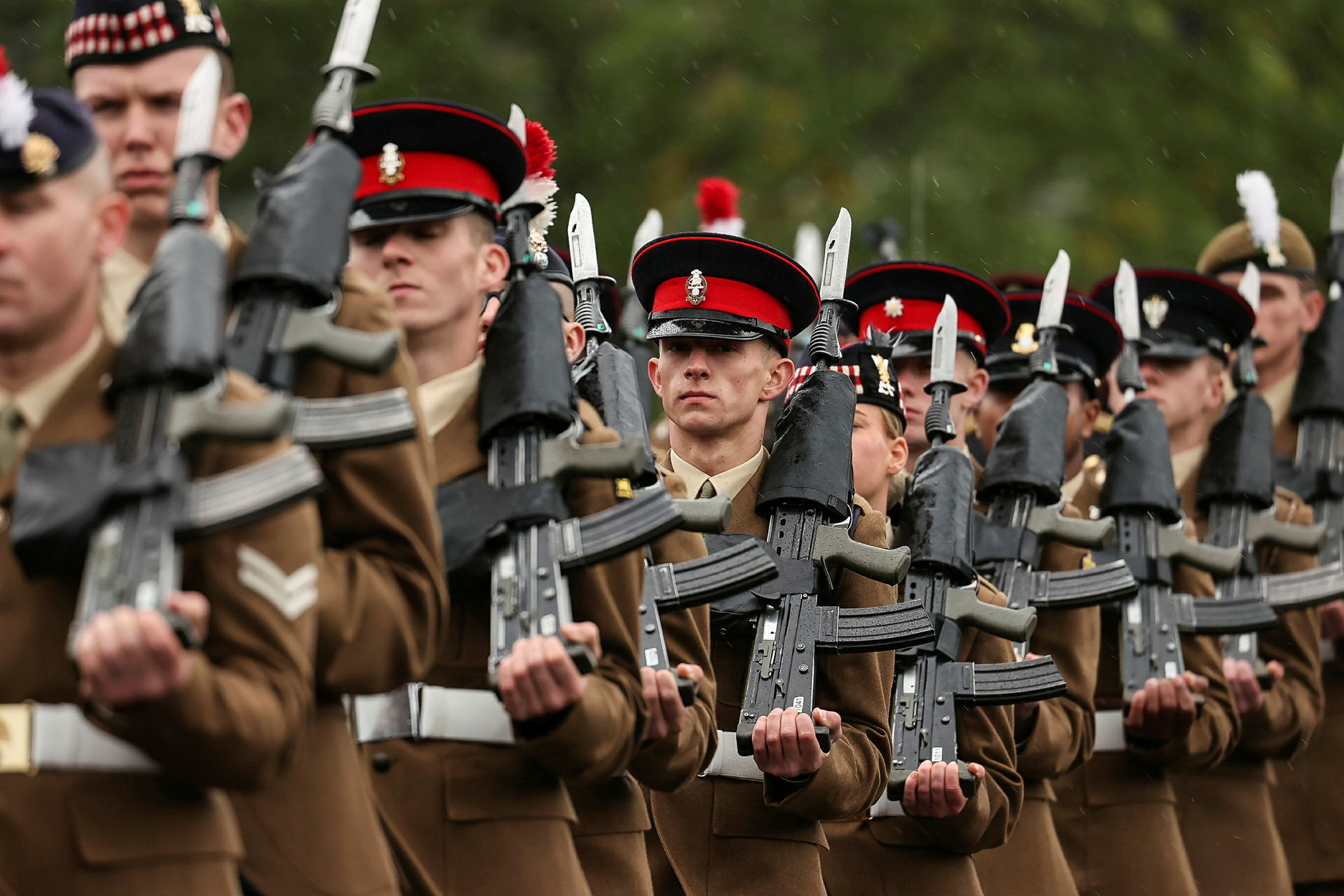 Soldiers from 1 Infantry Training Battalion pictured during the parade to mark their end of training at Helles Barracks, Catterick. On 30 Sep 22, recruits from 1 Infantry Training Battalion (1 ITB), based at Catterick Garrison’s Infantry Training Centre (ITC), conducted a pass off parade to mark the conclusion of their Combat Infantryman Course. This is the first time that British soldiers have completed training and passed off the square under the reign of HM King Charles III. 1 ITB train all line infantry in the British Army.