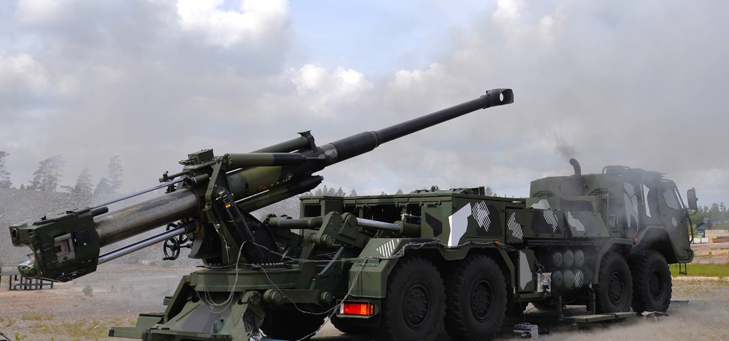 Patria's new 155 SPG mobile artillery system.
