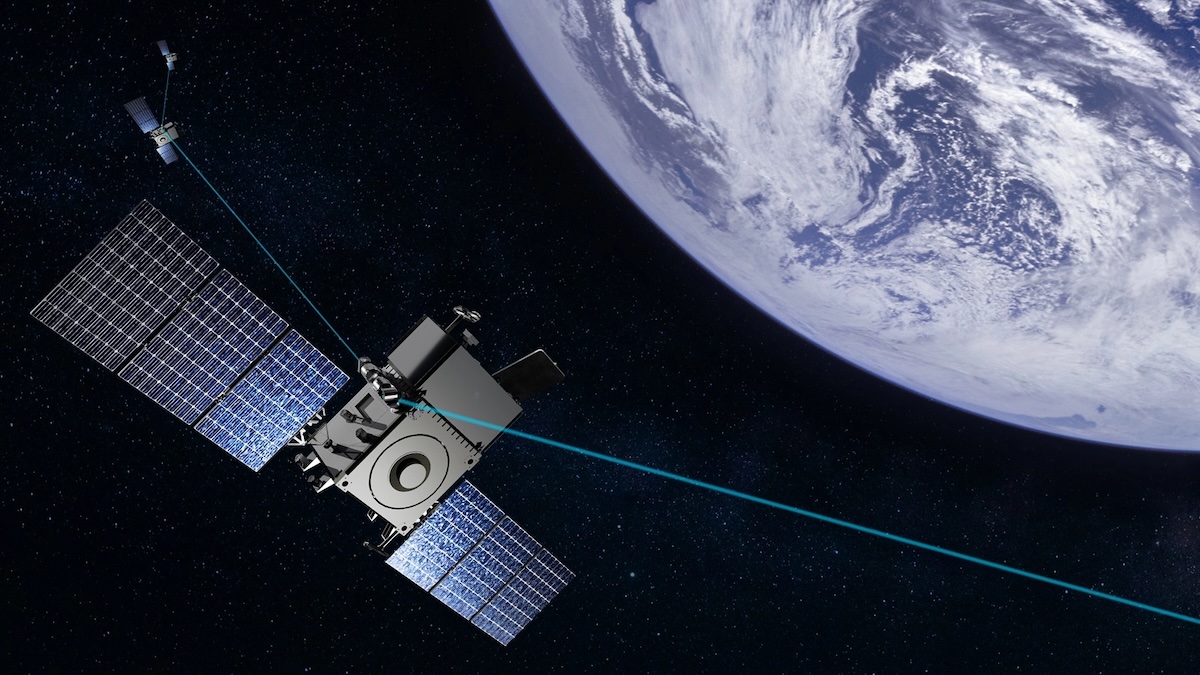 BAE Systems' satellite over earth