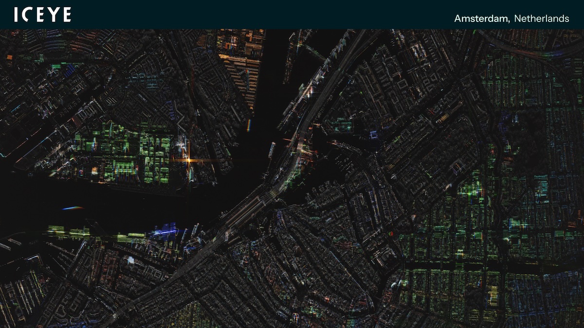 city overview from ICEYE satellite