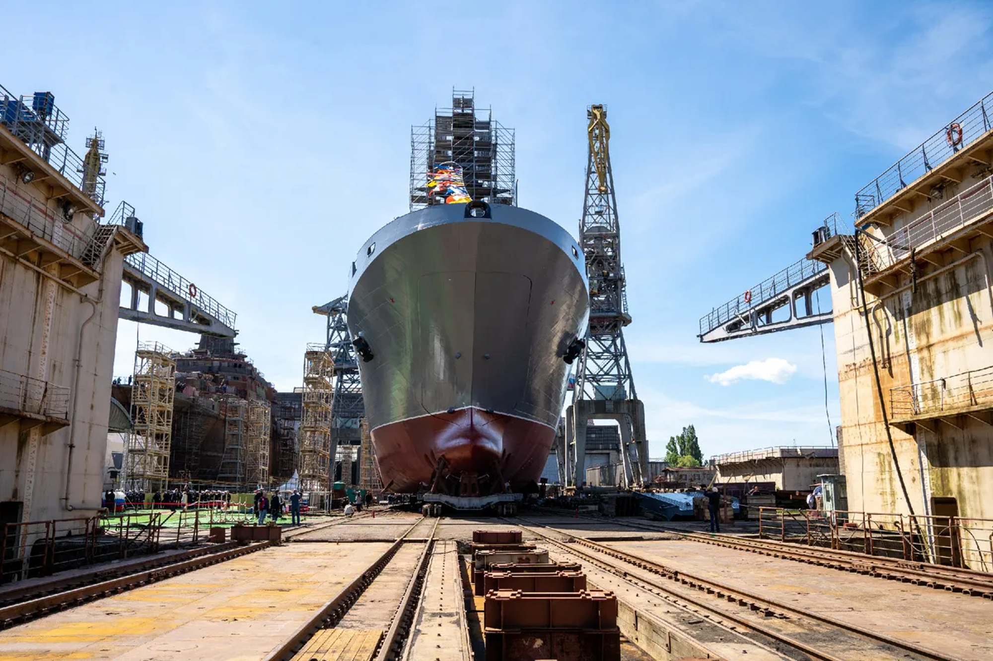 The RFS Vladimir Andreyev, a Russian Navy Ivan Gren-class landing ship. Photo: Yantar USC