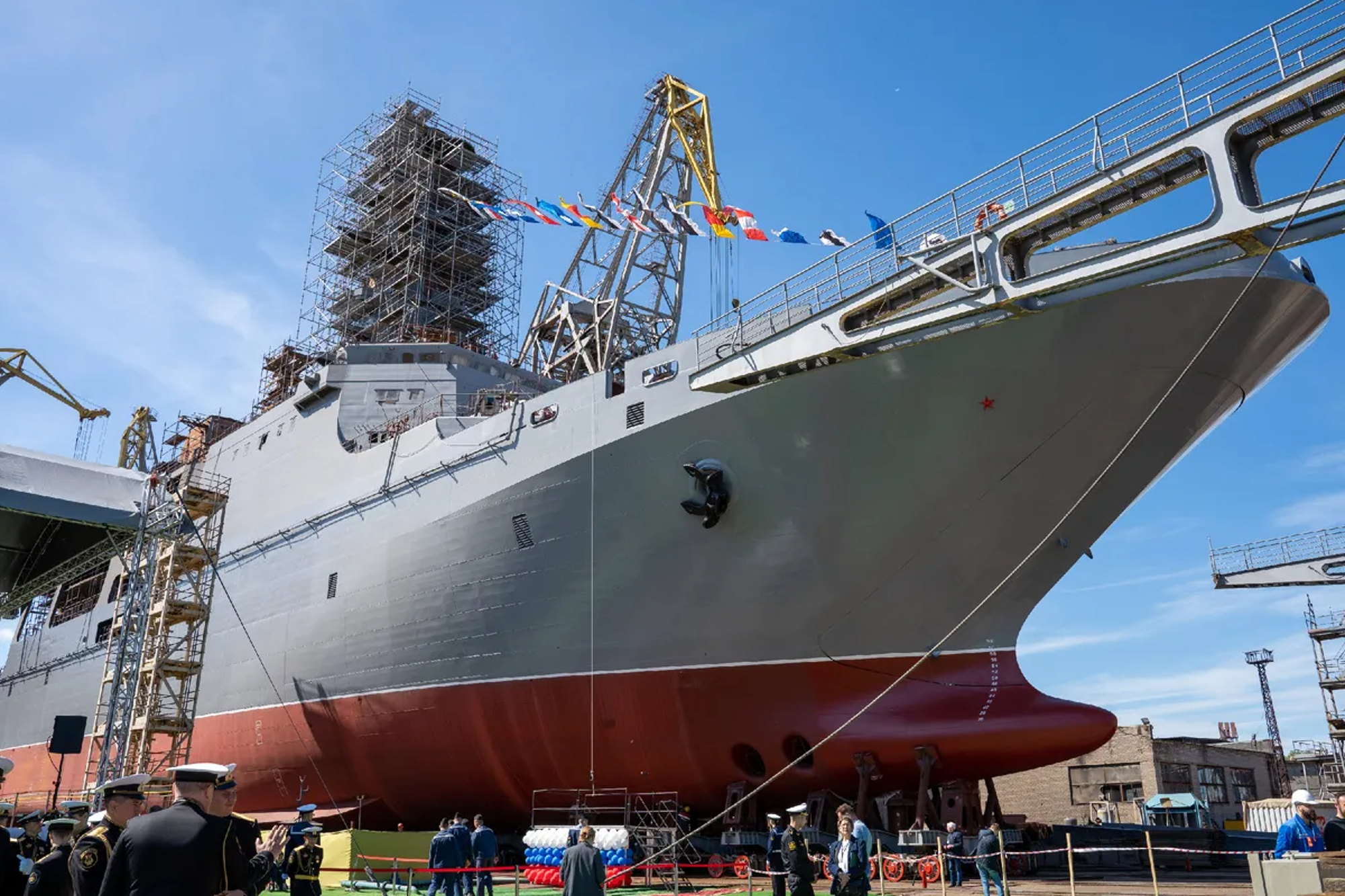 The RFS Vladimir Andreyev, an Ivan Gren-class landing ship