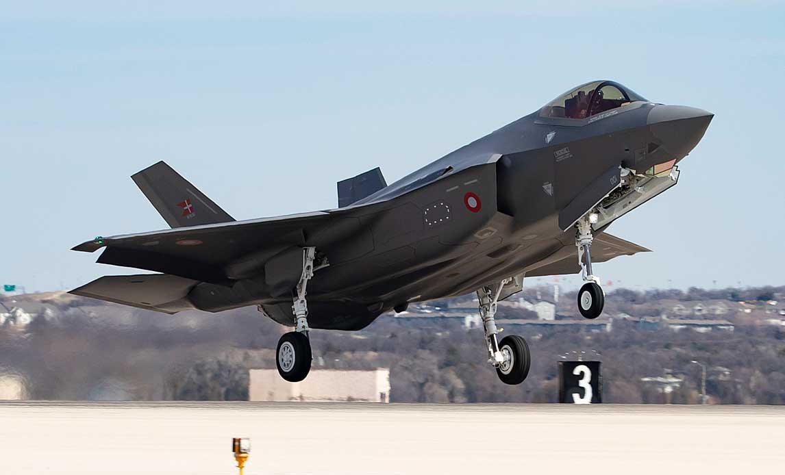 A Danish F-35 fighter jet