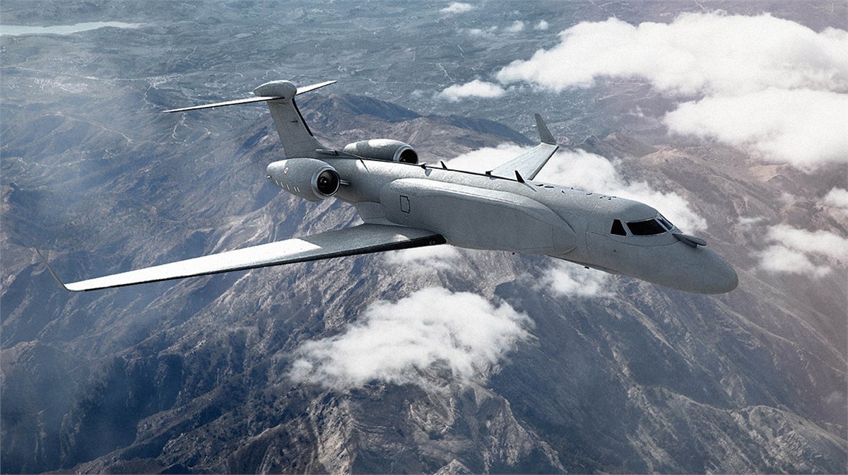 Artist rendering of the Italian Air Force Electronic Attack aircraft.