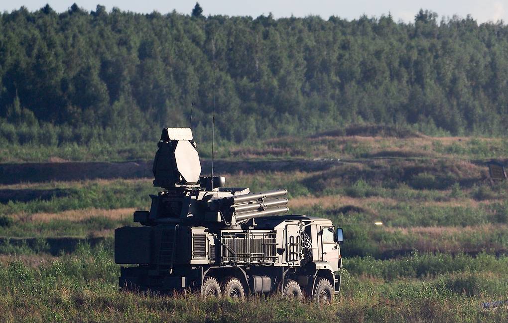 MOSCOW REGION, RUSSIA - AUGUST 21, 2018: A Pantsir-S missile system on display at the Army 2018 International Military and Technical Forum, in Patriot Park. Mikhail Tereshchenko/TASS Ðîññèÿ. Ìîñêîâñêàÿ îáëàñòü. Çåíèòíûé ðàêåòíî-ïóøå÷íûé êîìïëåêñ 