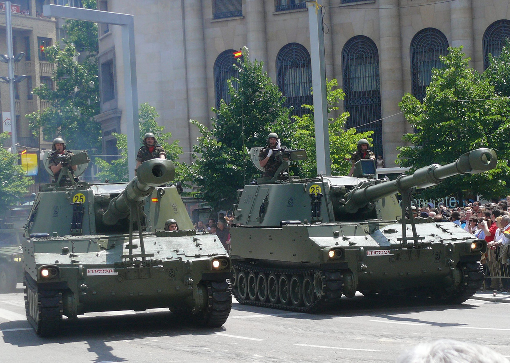 M-109A5E self-propelled howitzers