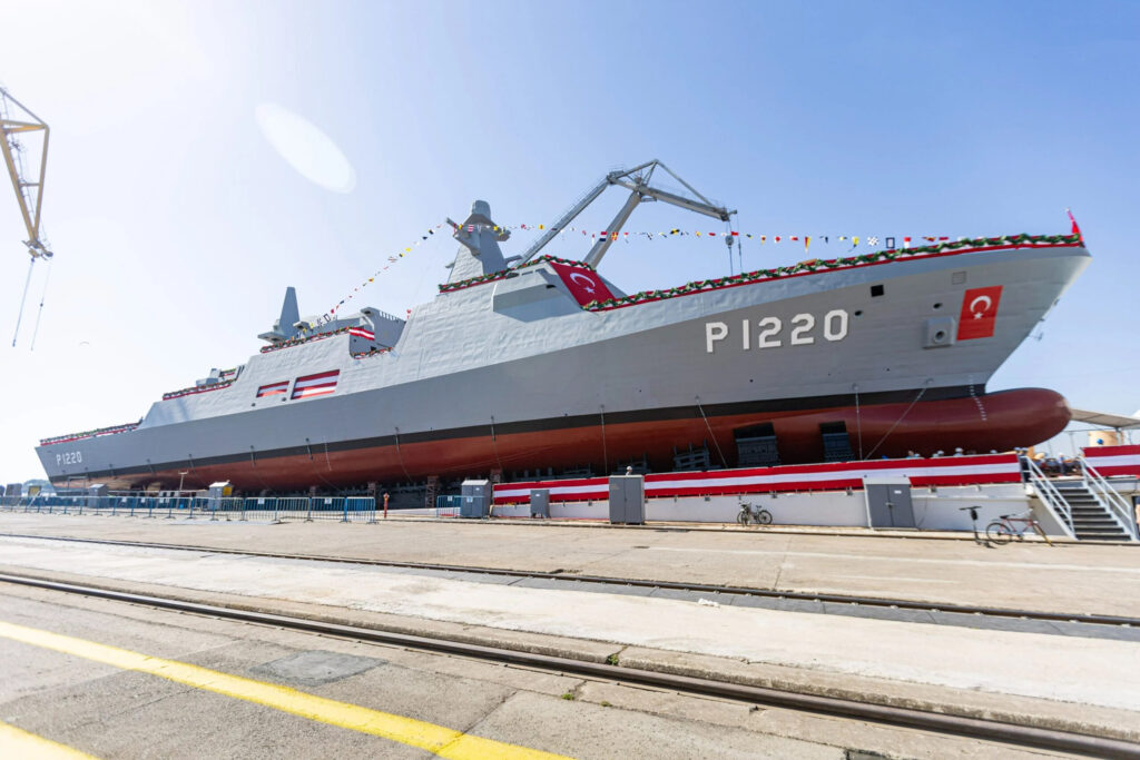 TCG Akhisar, a Hisar-class offshore patrol vessel.
