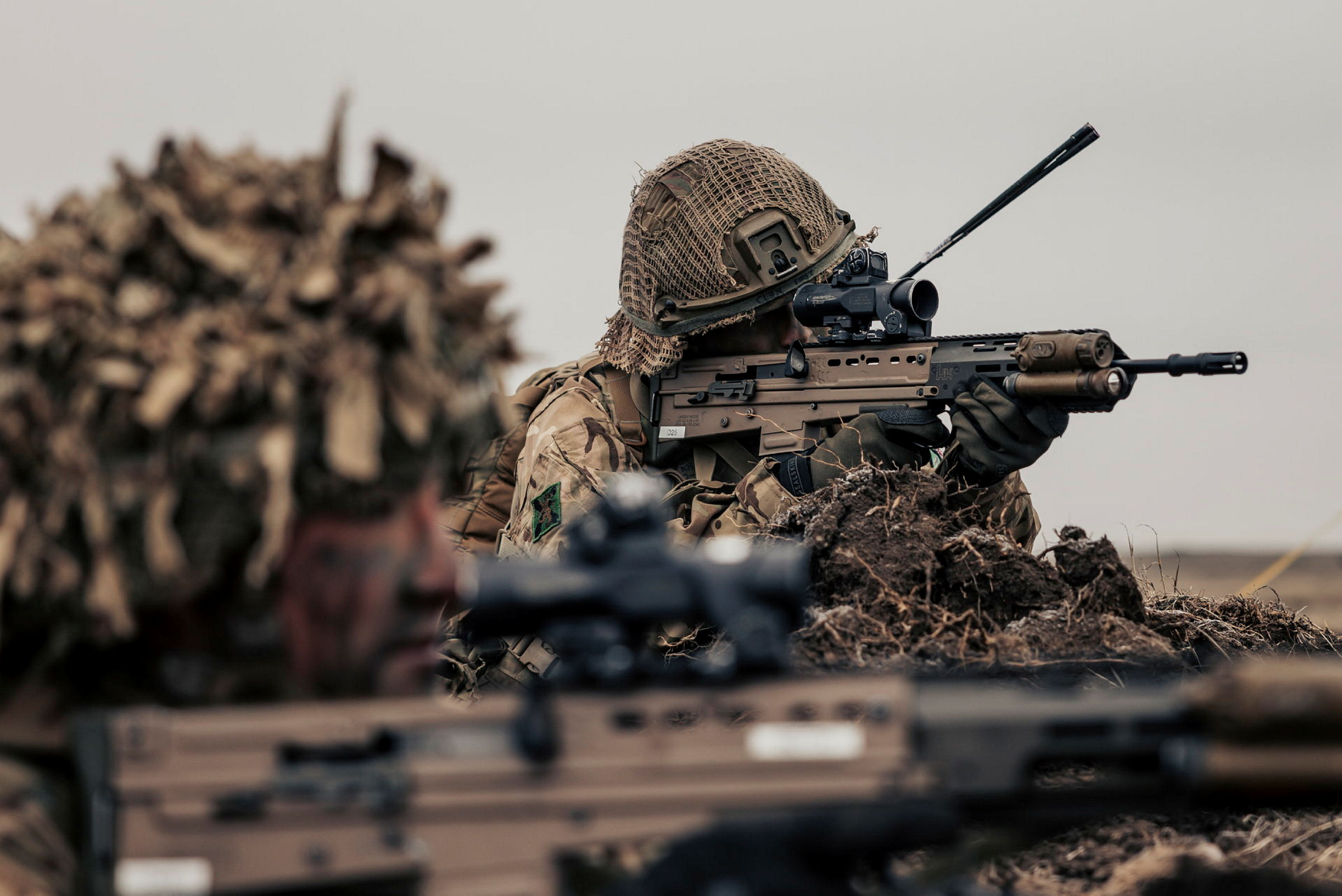 Pictured: Soldiers from a rifle platoon, 4th Battalion, The Royal Regiment of Scotland, engaging targets outside the trenches during live firing tactic training (LFTT) to clear the position when training during on Exercise Steadfast Dart on the 10th of February 2025. Exercise STEADFAST DART (STDT25) is the principal NATO exercise for 2025 and the first large-scale deployment of the NATO Allied Reaction Force (ARF). The exercise tested and trained the operational deployment of the ARF to NATO Vigilance Area South-East, focusing on the planning and execution of a pre-crisis multi-domain activity that aimed to reinforce the Allied forces located in Romania and Bulgaria. Throughout January and February 2025, personnel and equipment from Bulgaria, France, Greece, Italy, Spain, Slovenia, Türkiye and the United Kingdom have manoeuvred to NATO’s eastern flank via road, sea and air. This included over 17 naval assets, 20 aircraft, 1,500 military vehicles and 10,000 personnel – making it the largest NATO exercise of 2025. Exercise STEADFAST DART showed NATO’s commitment to making the Alliance stronger and better able to deter and, if necessary, defence against any potential adversary in any domain, and at any time.