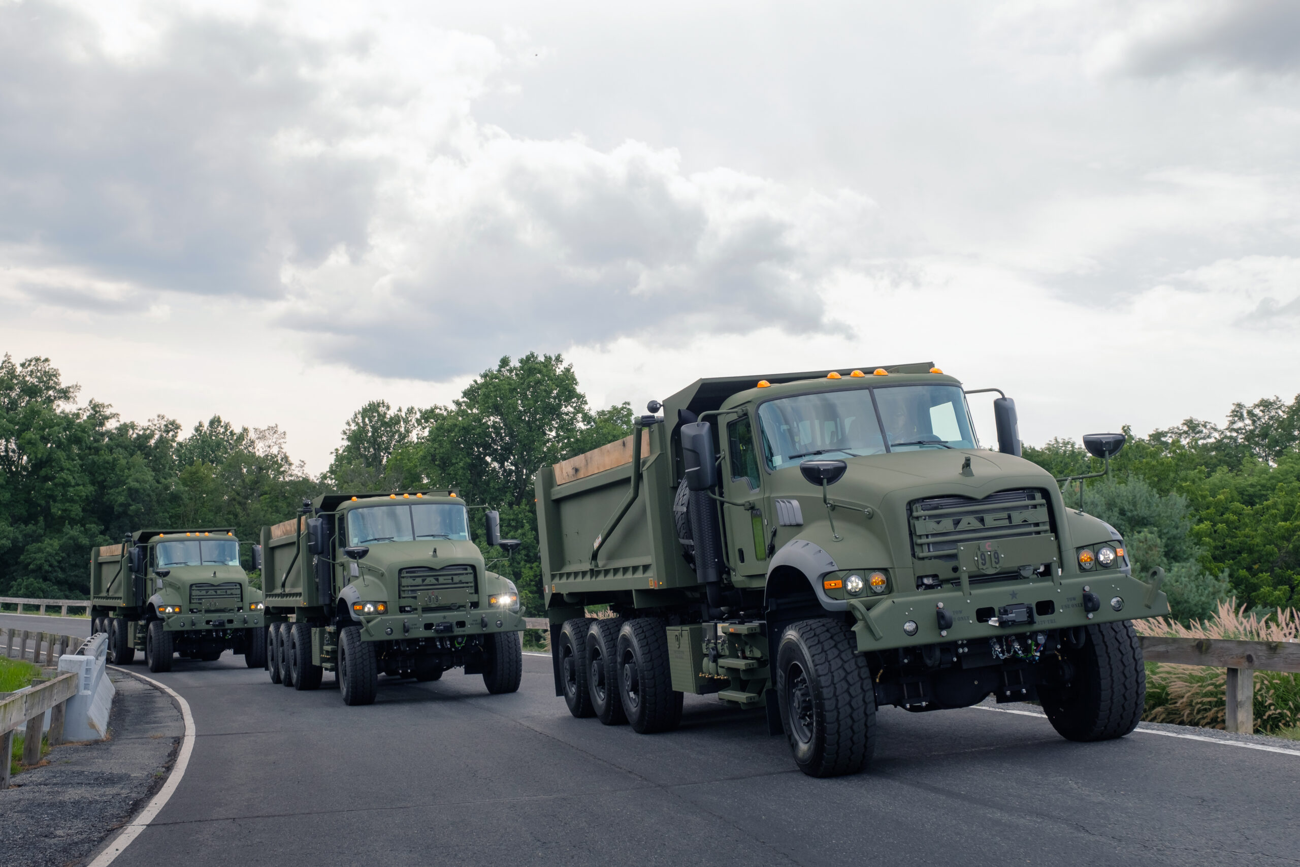 M917A3 Heavy Dump Trucks (HDTs). Photo: Mack Defense