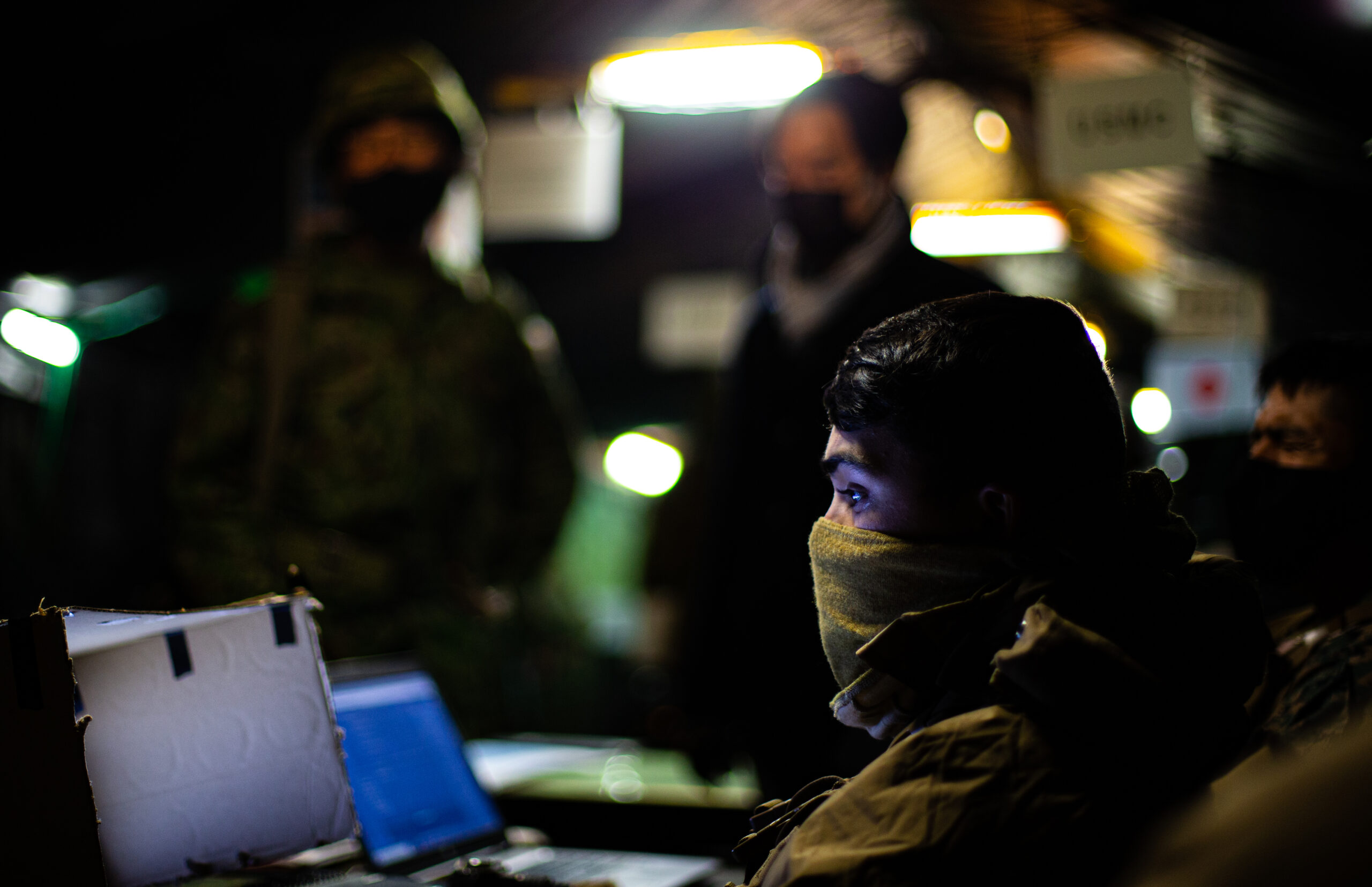 U.S. Marine Corps Cpl. Zachary Jackson, a field artillery fire control Marine with 3d Battalion, 12th Marines, operates a computer system during Resolute Dragon 21 at Camp Hachinohe, Japan, Dec. 13, 2021. RD21 is the largest bilateral field training exercise between the U.S. Marine Corps and Japan Ground Self-Defense Force since 2013 and is the largest ever in Japan. RD21 is designed to strengthen the defensive capabilities of the U.S.-Japan Alliance by exercising integrated command and control, targeting, combined arms, and maneuver across multiple domains. Jackson is a native of Sugar Land, Texas. (U.S. Marine Corps photo by Lance Cpl. Jonathan Willcox)