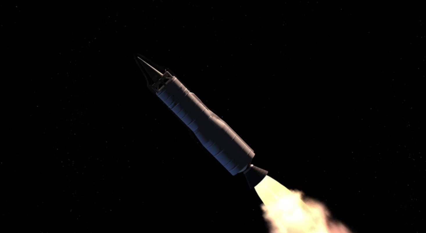 Rendered photo of the stage two rocket motor. Photo: Northrop Grumman